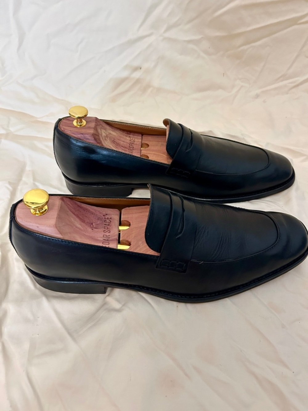 Bruno Magli Tosca Black Leather Loafer Square Toe Men's Dress Shoes 10.5 M